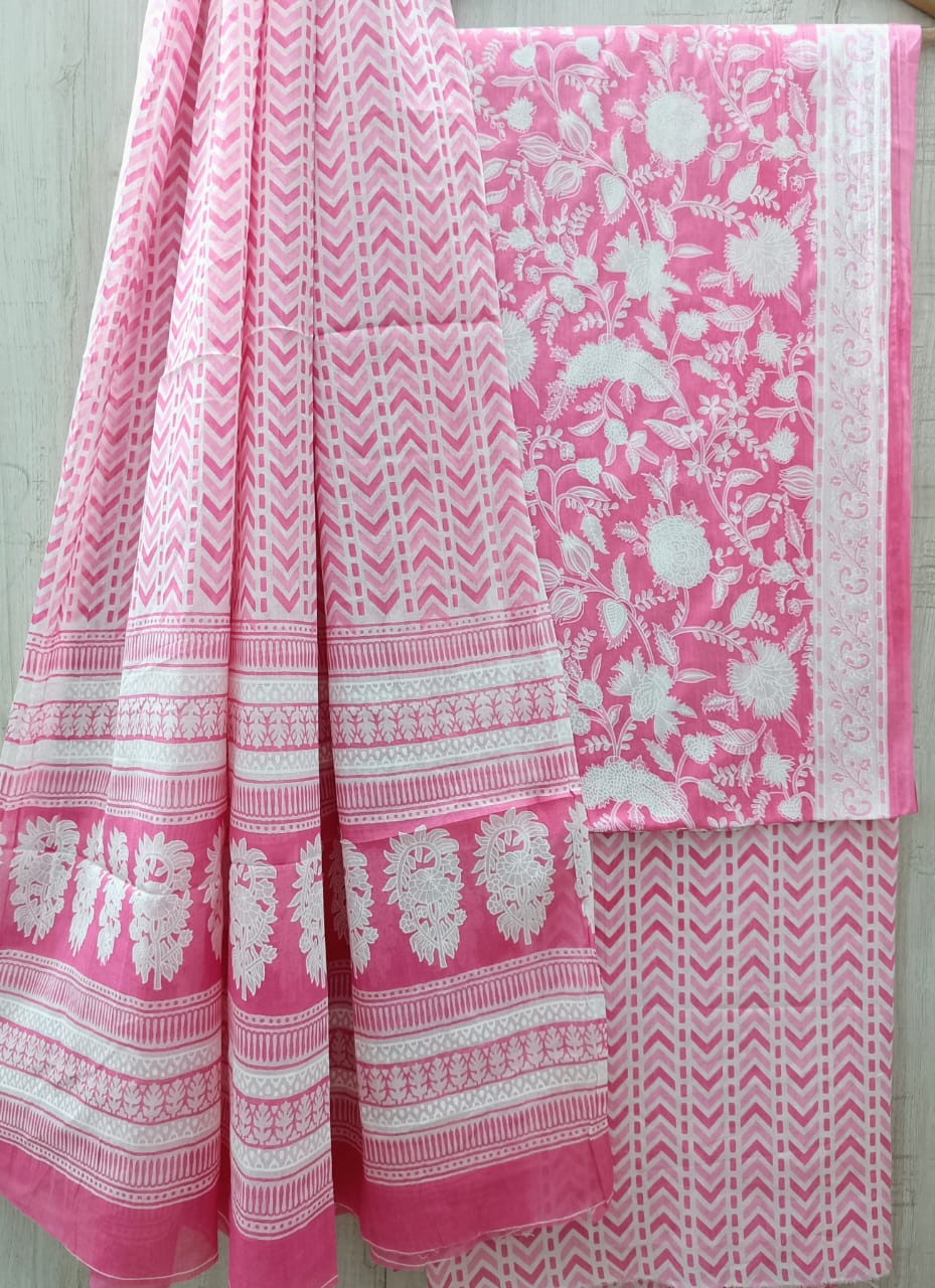 COTTON SUIT WITH COTTON DUPATTA
