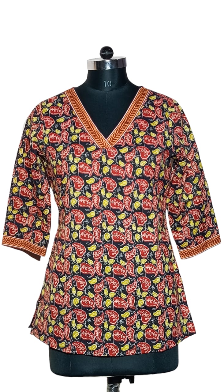 Hand Block Printed Short Kurti