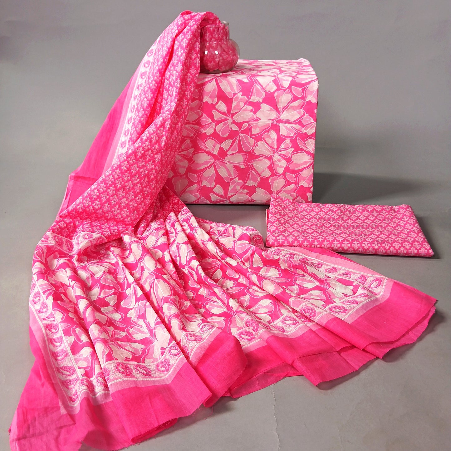 COTTON SUIT WITH COTTON DUPATTA