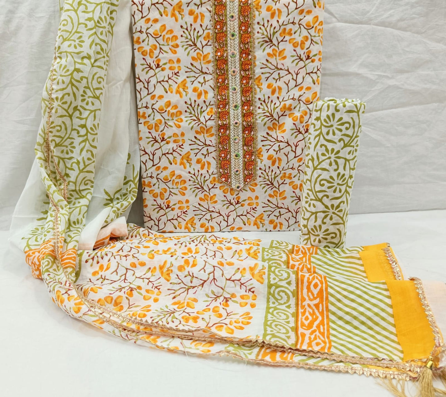 Cotton Suit with Cotton Dupatta