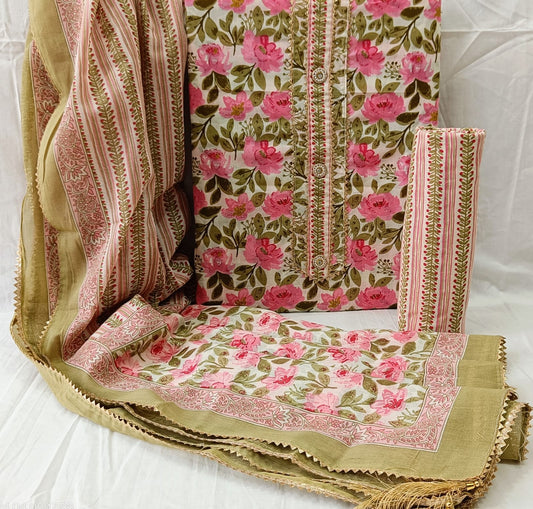 COTTON SUIT WITH COTTON DUPATTA