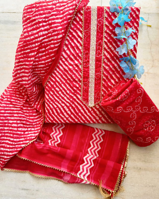 COTTON SUIT WITH COTTON DUPATTA