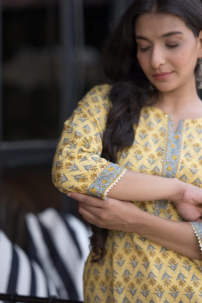 yellow kurti