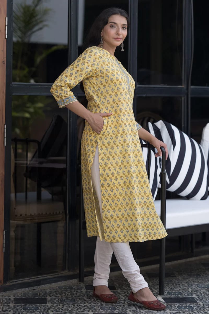 yellow kurti