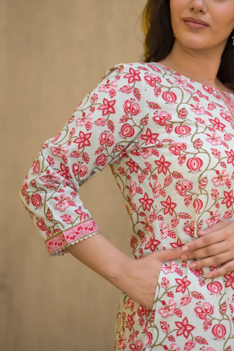 flower print kurti