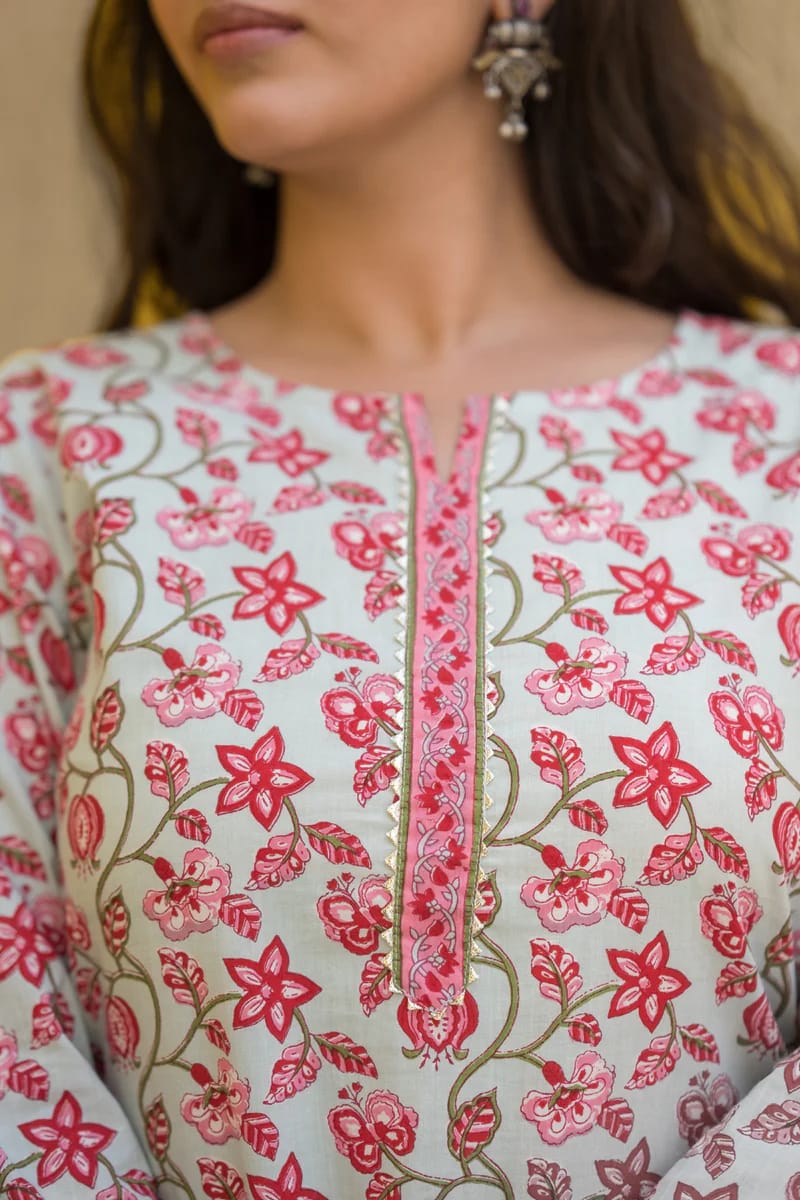 flower print kurti