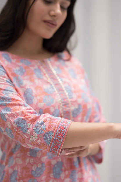 Pink cotton Kurti