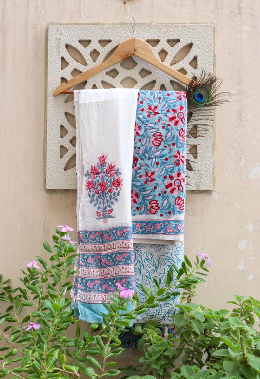 Sabina Flower Jaal Print Suit Set