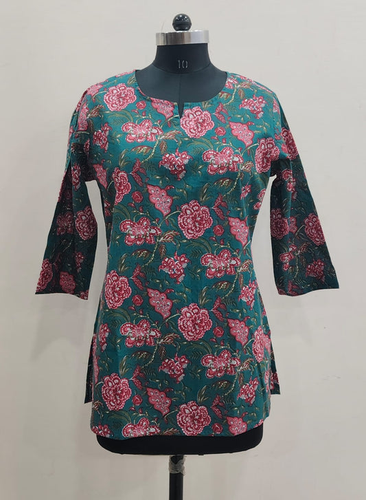 Hand Block Printed Short Kurti