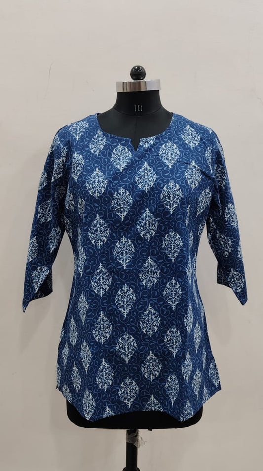 Hand Block Printed Short Kurti