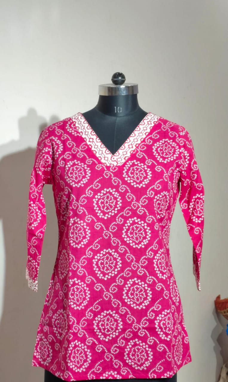 Hand Block Printed Short Kurti