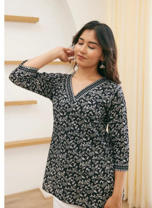 Hand Block Printed Short Kurti