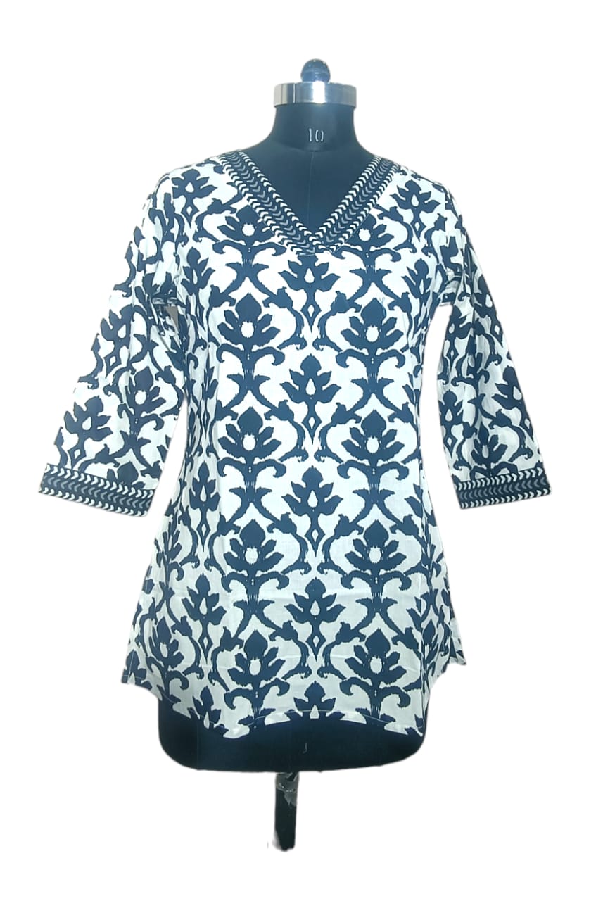 Hand Block Printed Short Kurti