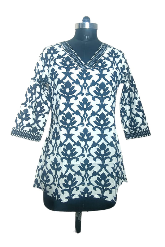 Hand Block Printed Short Kurti