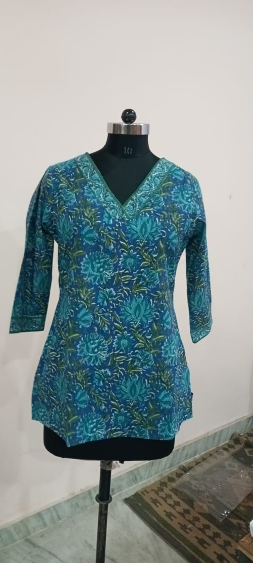 Hand Block Printed Short Kurti